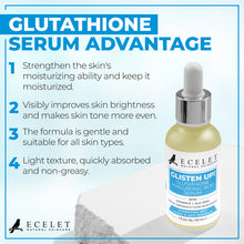 Ecelet Glisten Up! Glutathione + Hyaluronic Acid Serum – Dermatologically Tested, Clinically Approved – With Vitamin E & Aloe Vera – Hydrating, Brightening & Anti-Wrinkle – Visible Results in 15 Days (1 fl oz / 30 mL)