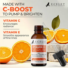 Ecelet Vitamin C+ Advanced Brightening Serum – Powered by Hyaluronic Acid, Niacinamide, Retinol & Salicylic Acid for Even-Tone, Hydrated, and Radiant Skin (1 fl oz / 30 mL)