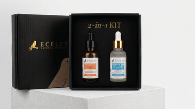 ECELET Brightening Duo | 20% Vitamin C Serum + Glutathione Hyaluronic Acid Serum – Radiance & Hydration Set